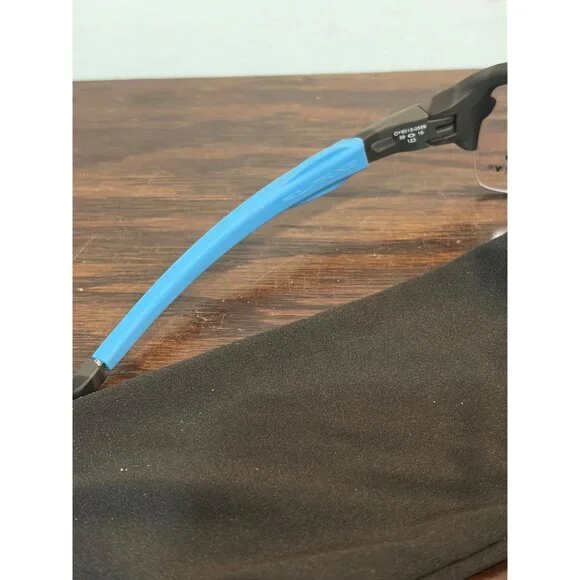 Oakley OY8015 Half-Rim No Prescription Eyeglasses Blue & Black Frame Soft Pouch - Picture 7 of 7